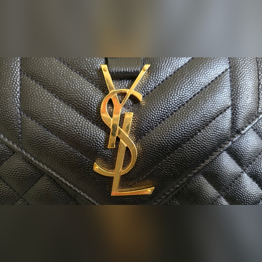 Saint Laurent Black Quilted Leather Crossbody with Gold Chain - SMALL - Picture 9 of 9